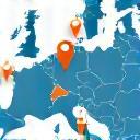 Map of Austria with location pins showing expert local support